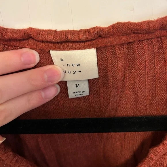 a new day Women's Rust Button-Down Shirt - Picture 2 of 2